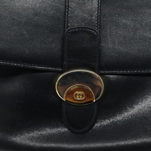 Gucci Interlocking G Navy Leather Clutch Bag (Pre-Owned) - Picture 10 of 16